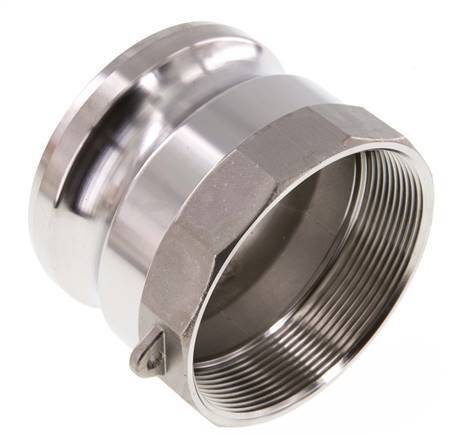 Camlock DN 75 (3'') Stainless Steel Coupling Rp 3'' Female Thread Type A MIL-C-27487