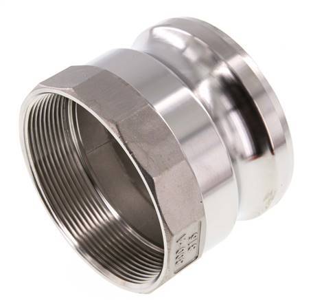 Camlock DN 75 (3'') Stainless Steel Coupling Rp 3'' Female Thread Type A MIL-C-27487