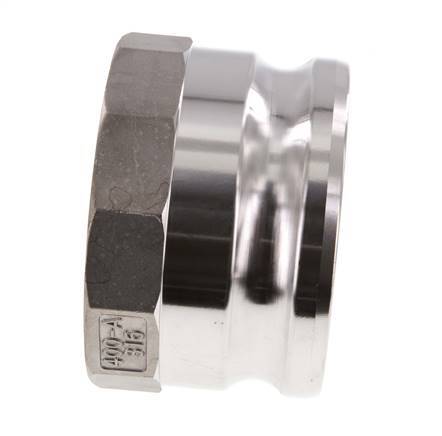 Camlock DN 90 (4'') Stainless Steel Coupling Rp 4'' Female Thread Type A MIL-C-27487