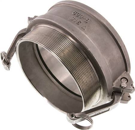 Camlock DN 140 (6'') Stainless Steel Safety Coupling R 6'' Male Thread Type B MIL-C-27487