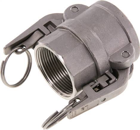 Camlock DN 40 (1 1/2'') Stainless Steel Safety Coupling Rp 1 1/2'' Female Thread Type D MIL-C-27487