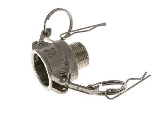 Camlock DN 20 (3/4'') Stainless Steel Coupling 3/4'' Male NPT Thread Type B MIL-C-27487