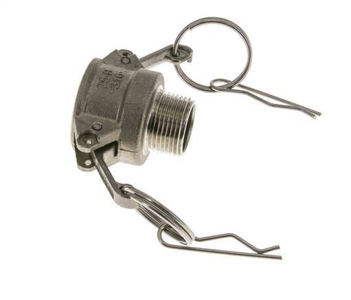 Camlock DN 20 (3/4'') Stainless Steel Coupling 3/4'' Male NPT Thread Type B MIL-C-27487