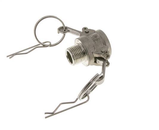 Camlock DN 15 (1/2'') Stainless Steel Coupling 2 1/2'' Male NPT Thread Type B MIL-C-27487