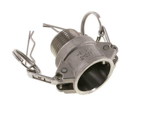 Camlock DN 25 (1'') Stainless Steel Coupling 1'' Male NPT Thread Type B MIL-C-27487