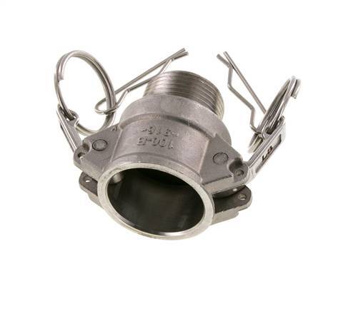 Camlock DN 25 (1'') Stainless Steel Coupling 1'' Male NPT Thread Type B MIL-C-27487