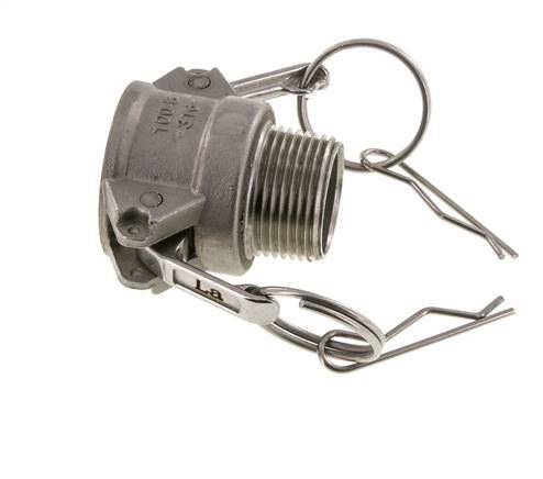 Camlock DN 25 (1'') Stainless Steel Coupling 1'' Male NPT Thread Type B MIL-C-27487