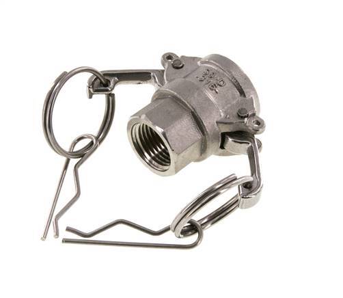 Camlock DN 15 (1/2'') Stainless Steel Coupling 1/2'' Female NPT Thread Type D MIL-C-27487