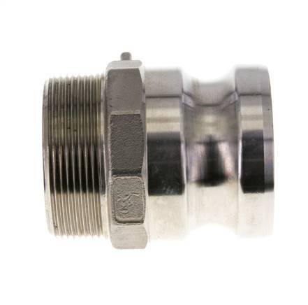 Camlock DN 50 (2'') Stainless Steel Coupling 2'' Male NPT Thread Type F MIL-C-27487