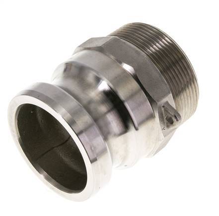 Camlock DN 50 (2'') Stainless Steel Coupling 2'' Male NPT Thread Type F MIL-C-27487