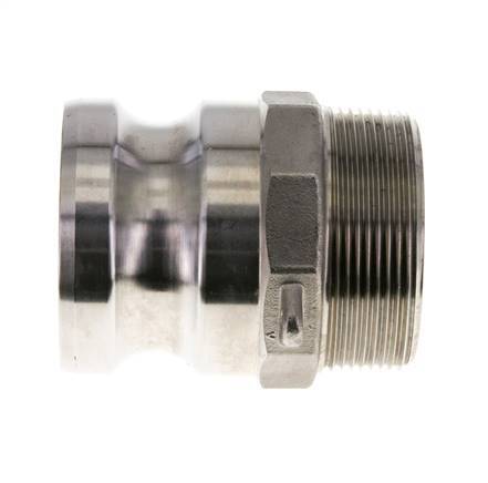 Camlock DN 50 (2'') Stainless Steel Coupling 2'' Male NPT Thread Type F MIL-C-27487