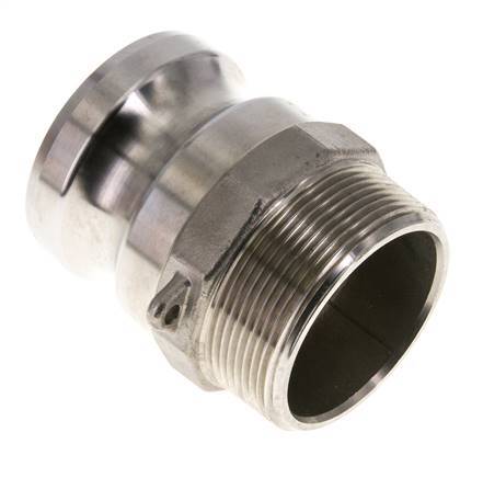 Camlock DN 50 (2'') Stainless Steel Coupling 2'' Male NPT Thread Type F MIL-C-27487