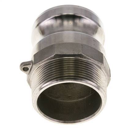 Camlock DN 50 (2'') Stainless Steel Coupling 2'' Male NPT Thread Type F MIL-C-27487