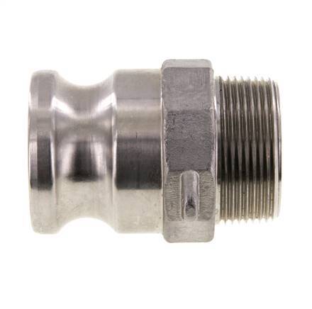 Camlock DN 40 (1 1/2'') Stainless Steel Coupling 1 1/2'' Male NPT Thread Type F MIL-C-27487