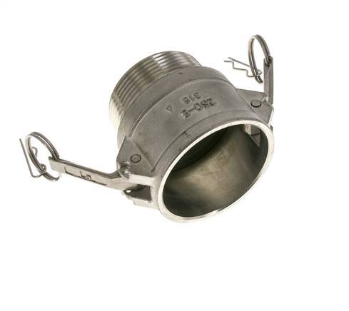 Camlock DN 60 (2 1/2'') Stainless Steel Coupling 2 1/2'' Male NPT Thread Type B MIL-C-27487