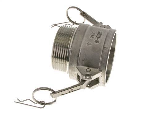 Camlock DN 60 (2 1/2'') Stainless Steel Coupling 2 1/2'' Male NPT Thread Type B MIL-C-27487