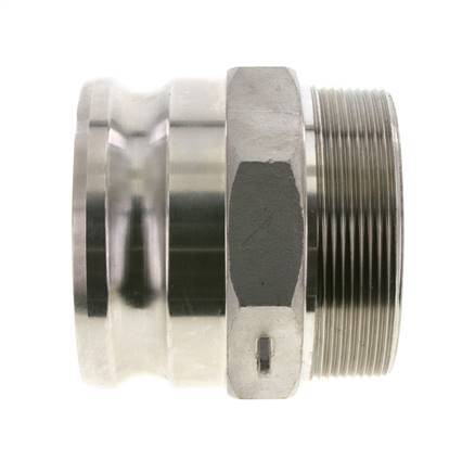Camlock DN 90 (4'') Stainless Steel Coupling 4'' Male NPT Thread Type F MIL-C-27487