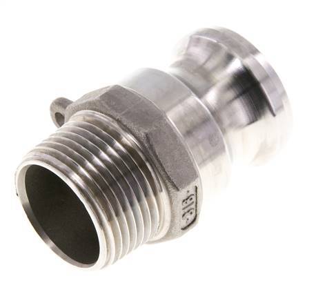 Camlock DN 25 (1'') Stainless Steel Coupling 1'' Male NPT Thread Type F MIL-C-27487