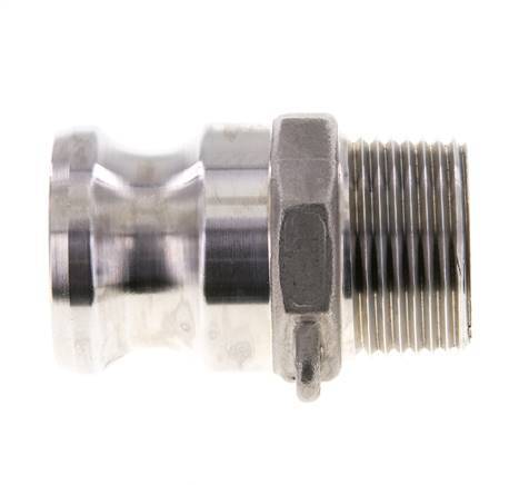 Camlock DN 25 (1'') Stainless Steel Coupling 1'' Male NPT Thread Type F MIL-C-27487