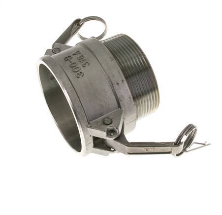 Camlock DN 75 (3'') Stainless Steel Coupling 3'' Male NPT Thread Type B MIL-C-27487
