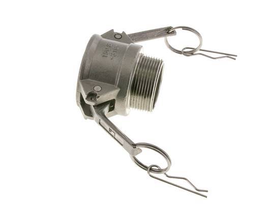Camlock DN 40 (1 1/2'') Stainless Steel Coupling 1 1/2'' Male NPT Thread Type B MIL-C-27487