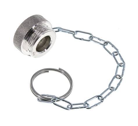 NPT 1/4" Aluminum Dust Protection Cap For Coupling socket with Chain