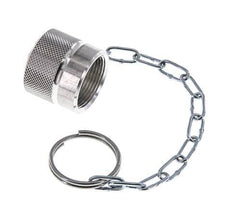 NPT 1/4" Aluminum Dust Protection Cap For Coupling plug with Chain