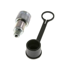 Steel Hydraulic Coupling Socket 3/8 inch Male NPT Threads Dust Cap