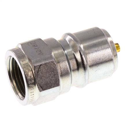 Steel DN 10 Coupling For Washing Machine Plug G 3/8 inch Male Threads Double Shut-Off