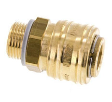 Brass DN 7.2 (Euro) Air Coupling Socket G 3/8 inch Male FKM