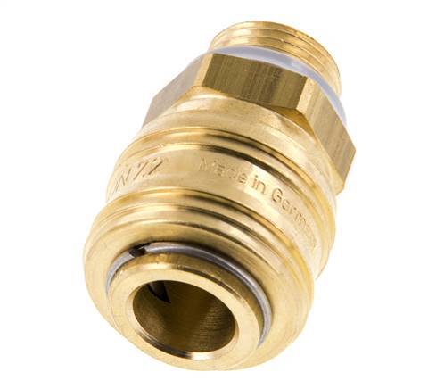 Brass DN 7.2 (Euro) Air Coupling Socket G 3/8 inch Male FKM