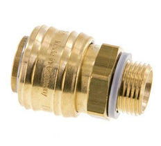 Brass DN 7.2 (Euro) Air Coupling Socket G 3/8 inch Male FKM