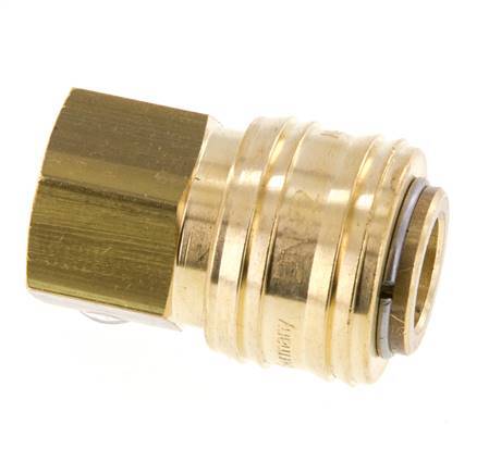 Brass DN 7.2 (Euro) Air Coupling Socket G 3/8 inch Female FKM