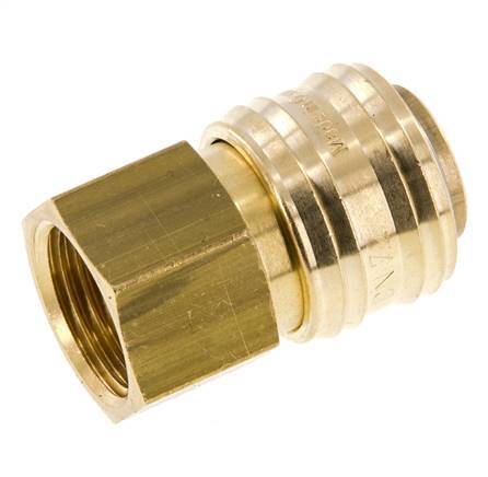 Brass DN 7.2 (Euro) Air Coupling Socket G 1/2 inch Female FKM