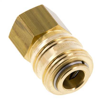 Brass DN 7.2 (Euro) Air Coupling Socket G 1/2 inch Female FKM