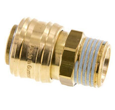 Brass DN 7.2 (Euro) Air Coupling Socket G 1/2 inch Male FKM