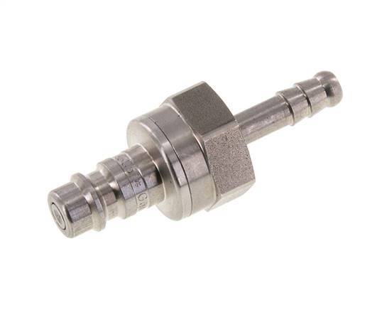 Stainless Steel DN 7.2 (Euro) Air Coupling Plug 6 mm Hose Pillar Double Shut-Off