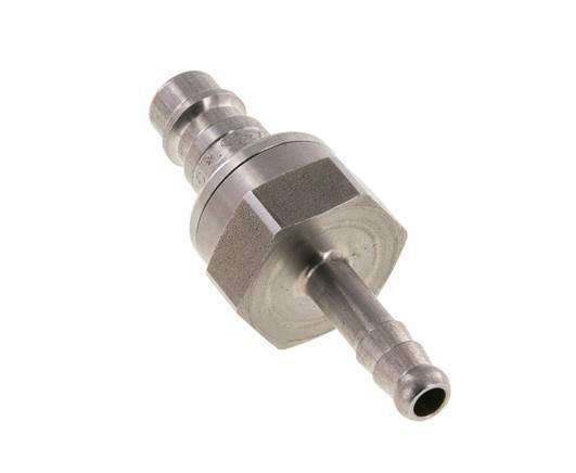 Stainless Steel DN 7.2 (Euro) Air Coupling Plug 6 mm Hose Pillar Double Shut-Off