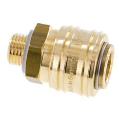 Brass DN 7.2 (Euro) Air Coupling Socket G 1/4 inch Male FKM