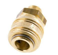 Brass DN 7.2 (Euro) Air Coupling Socket G 1/4 inch Male FKM