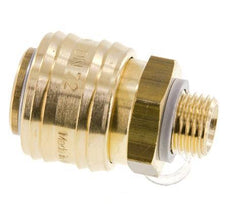 Brass DN 7.2 (Euro) Air Coupling Socket G 1/4 inch Male FKM