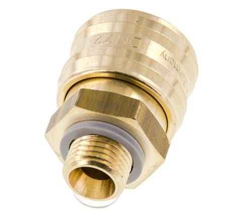 Brass DN 7.2 (Euro) Air Coupling Socket G 1/4 inch Male FKM