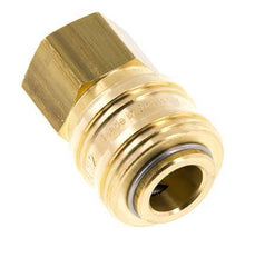 Brass DN 7.2 (Euro) Air Coupling Socket G 1/4 inch Female FKM