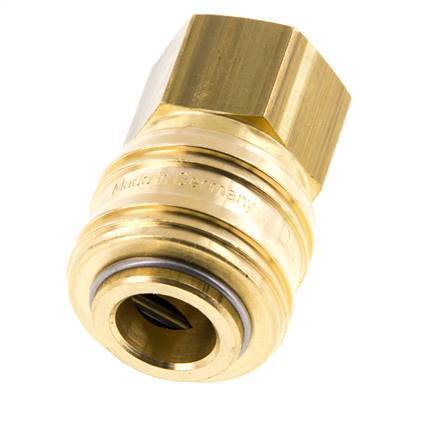 Brass DN 7.2 (Euro) Air Coupling Socket G 1/4 inch Female FKM