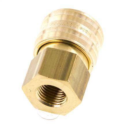 Brass DN 7.2 (Euro) Air Coupling Socket G 1/4 inch Female FKM