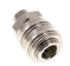 Nickel-plated Brass DN 7.2 (Euro) Air Coupling Socket G 1/4 inch Male FKM