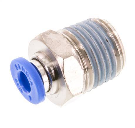 4mm x R1/4'' Push-in Fitting with Male Threads Brass/PA 66 NBR [5 Pieces]