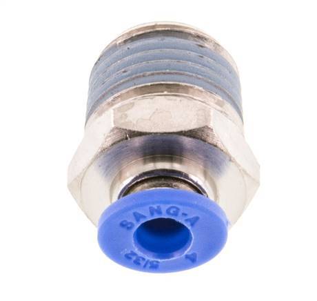 4mm x R1/4'' Push-in Fitting with Male Threads Brass/PA 66 NBR [5 Pieces]