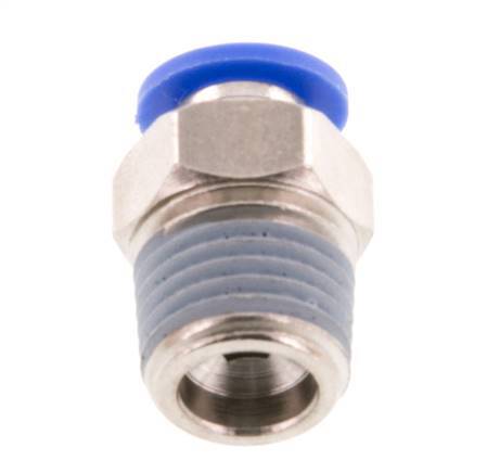 6mm x R1/4'' Push-in Fitting with Male Threads Brass/PA 66 NBR [5 Pieces]