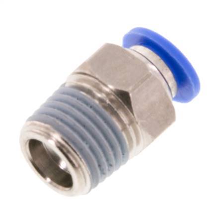 6mm x R1/4'' Push-in Fitting with Male Threads Brass/PA 66 NBR [5 Pieces]